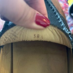 M. Gemí Women’s black leather loafers. Size 38.5 EUR = 7.5 US size.